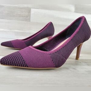 Alfani Jeules Knit Point Toe Pump Burgundy/Black Women's 8